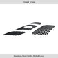 APS GR14FGI92J Main Upper & Lower Bumper Black Stainless Steel Billet Grille Fits 2004-2007 Nissan Titan