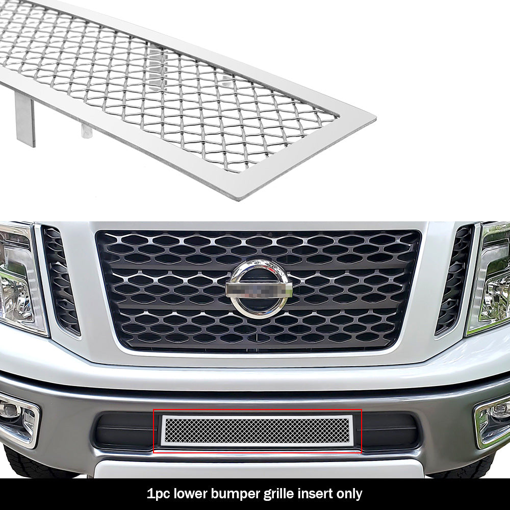 APS GR14GFC96T Lower Bumper Mesh Grille Fits 2016-2019 Nissan Titan