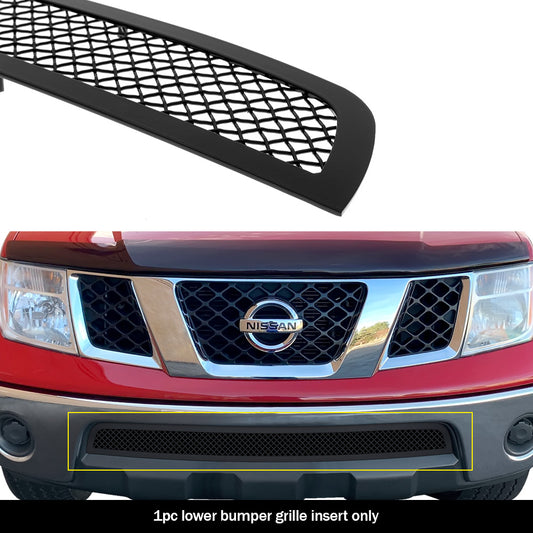 APS GR14GFD33H Lower Bumper Black Wire Mesh Grille Fits 2005-2021 Nissan Frontier