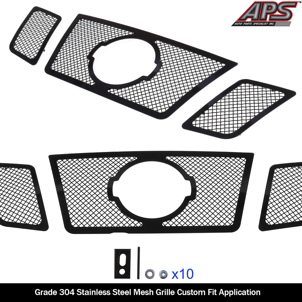 APS GR14GFF41H Main Upper Black Wire Mesh Grille Fits 2009-2021 Nissan Frontier