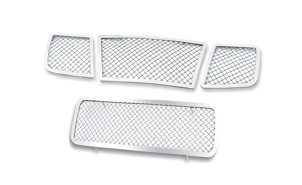 APS GR14GGH69S Main Upper & Lower Bumper Mesh Grille Fits 2004-2007 Nissan Titan