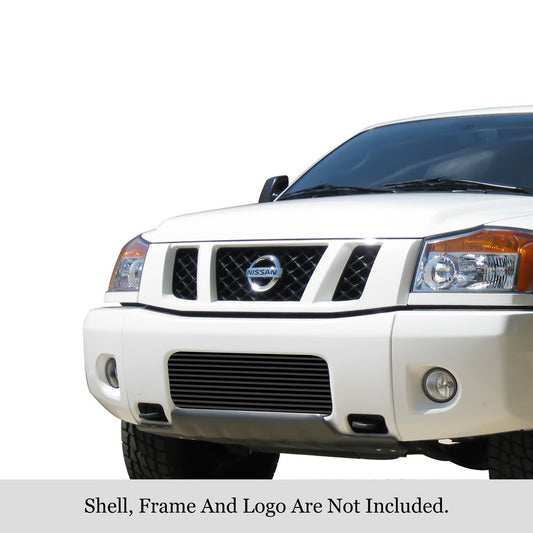 APS GR14HED13J Lower Bumper Black Stainless Steel Billet Grille Fits 2004-2007 Nissan Armada