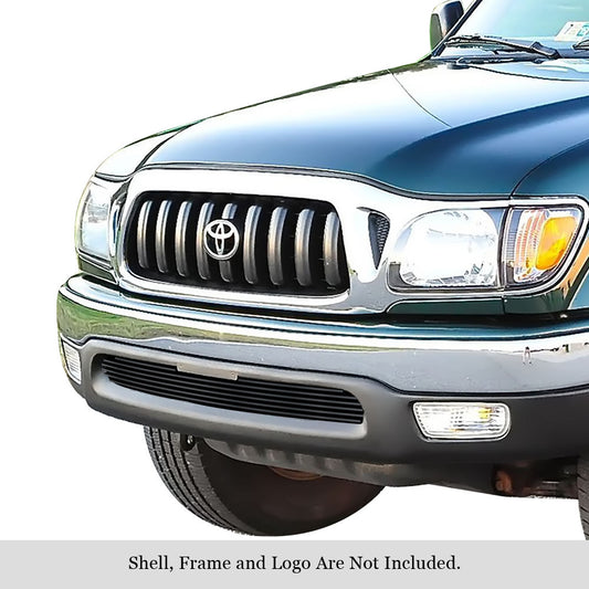APS GR20FED38J Lower Bumper Black Stainless Steel Billet Grille Fits 2001-2004 Toyota Tacoma