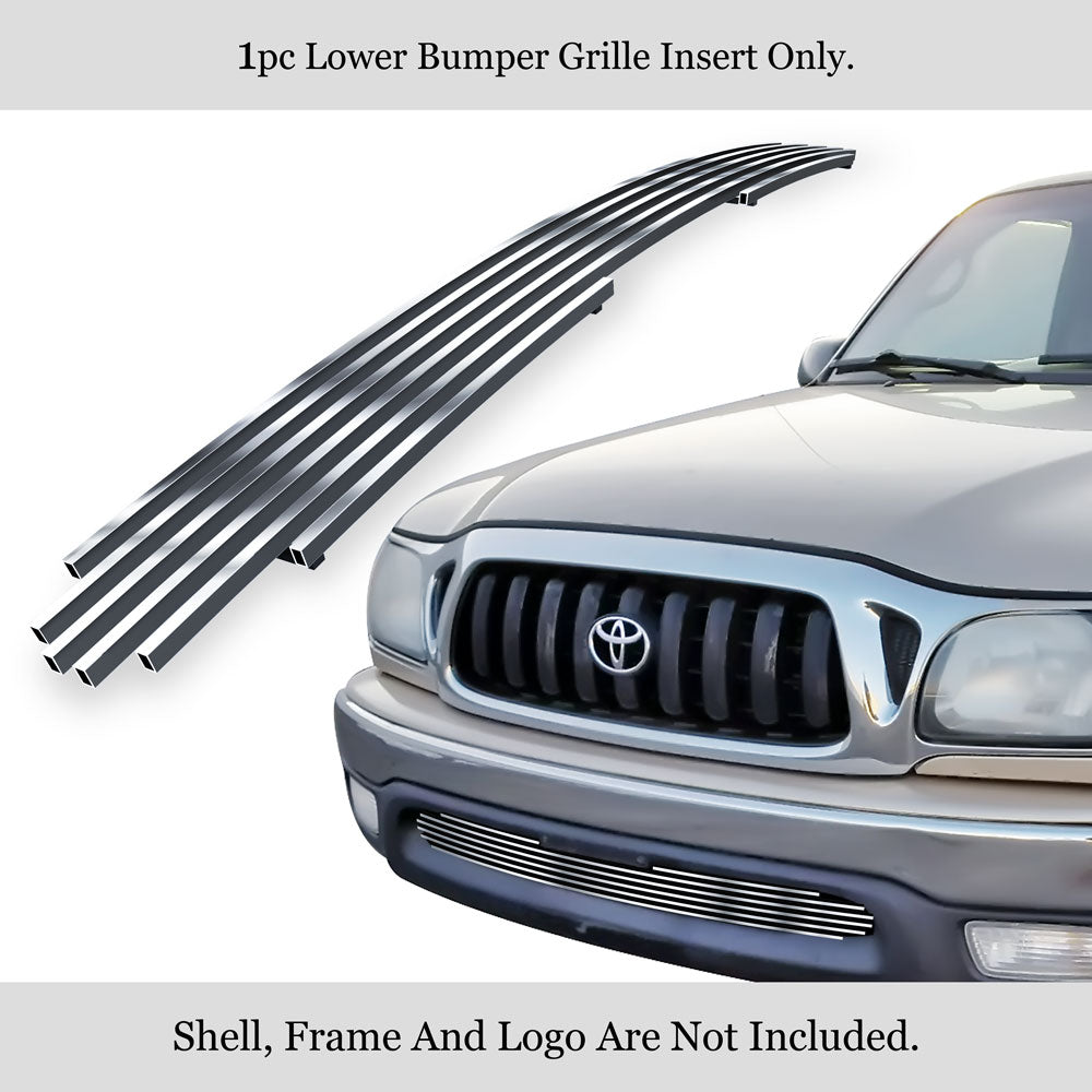 APS GR20FED38S Lower Bumper Stainless Steel Billet Grille Fits 2001-2004 Toyota Tacoma