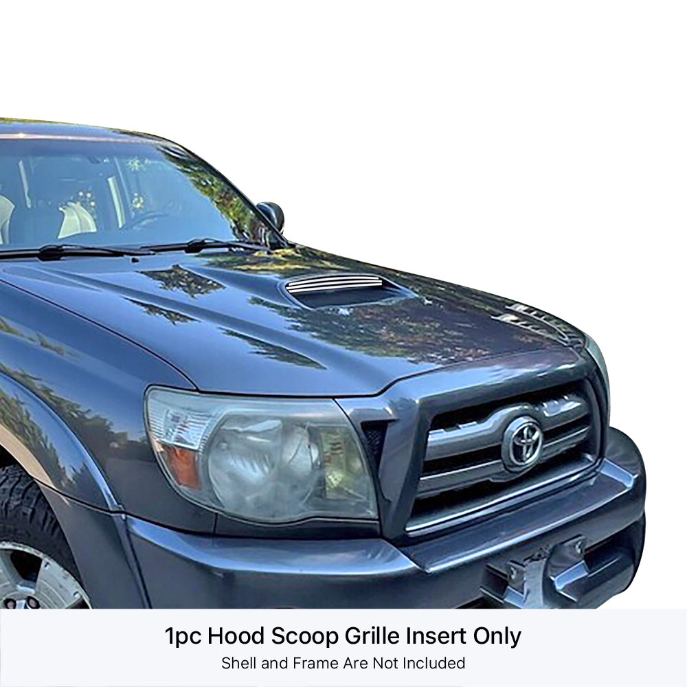 APS GR20FFE01S Hood Scoop Stainless Steel Billet Grille Fits 2005-2011 Toyota Tacoma
