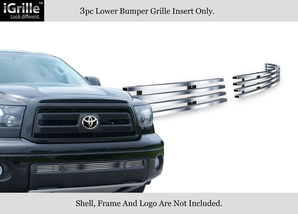 APS GR20FFG19C Lower Bumper Stainless Steel Billet Grille Fits 2010-2013 Toyota Tundra