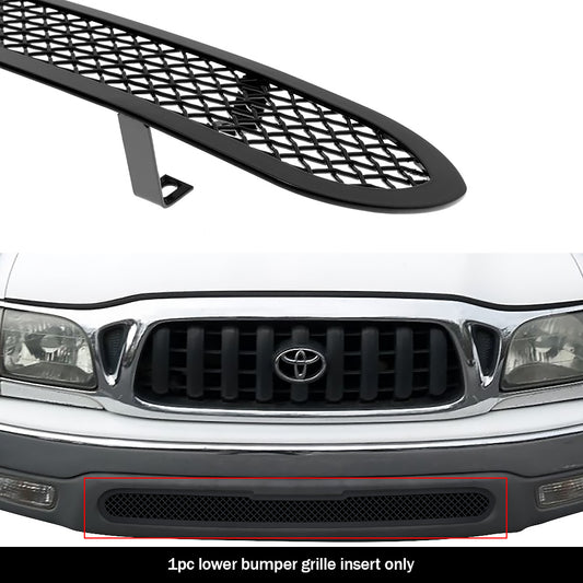 APS GR20GED38H Lower Bumper Black Wire Mesh Grille Fits 2001-2004 Toyota Tacoma