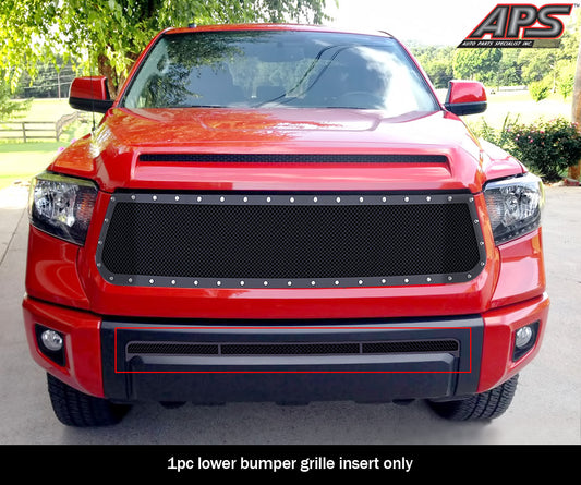 APS GR20GEI88H Lower Bumper Black Wire Mesh Grille Fits 2014-2021 Toyota Tundra