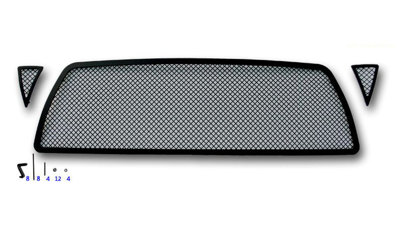 APS GR20GFD56H Main Upper Black Wire Mesh Grille Fits 2005-2010 Toyota Tacoma