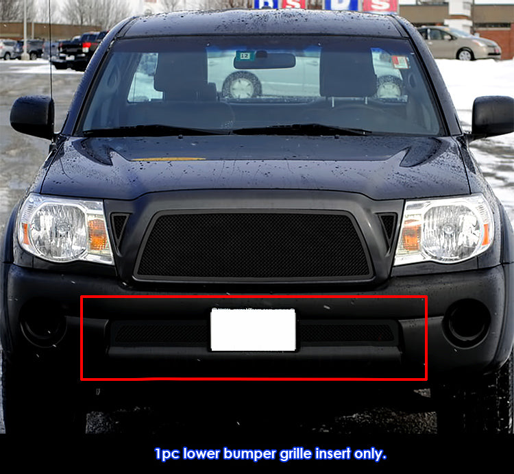 APS GR20GFD57H Lower Bumper Black Wire Mesh Grille Fits 2005-2011 Toyota Tacoma