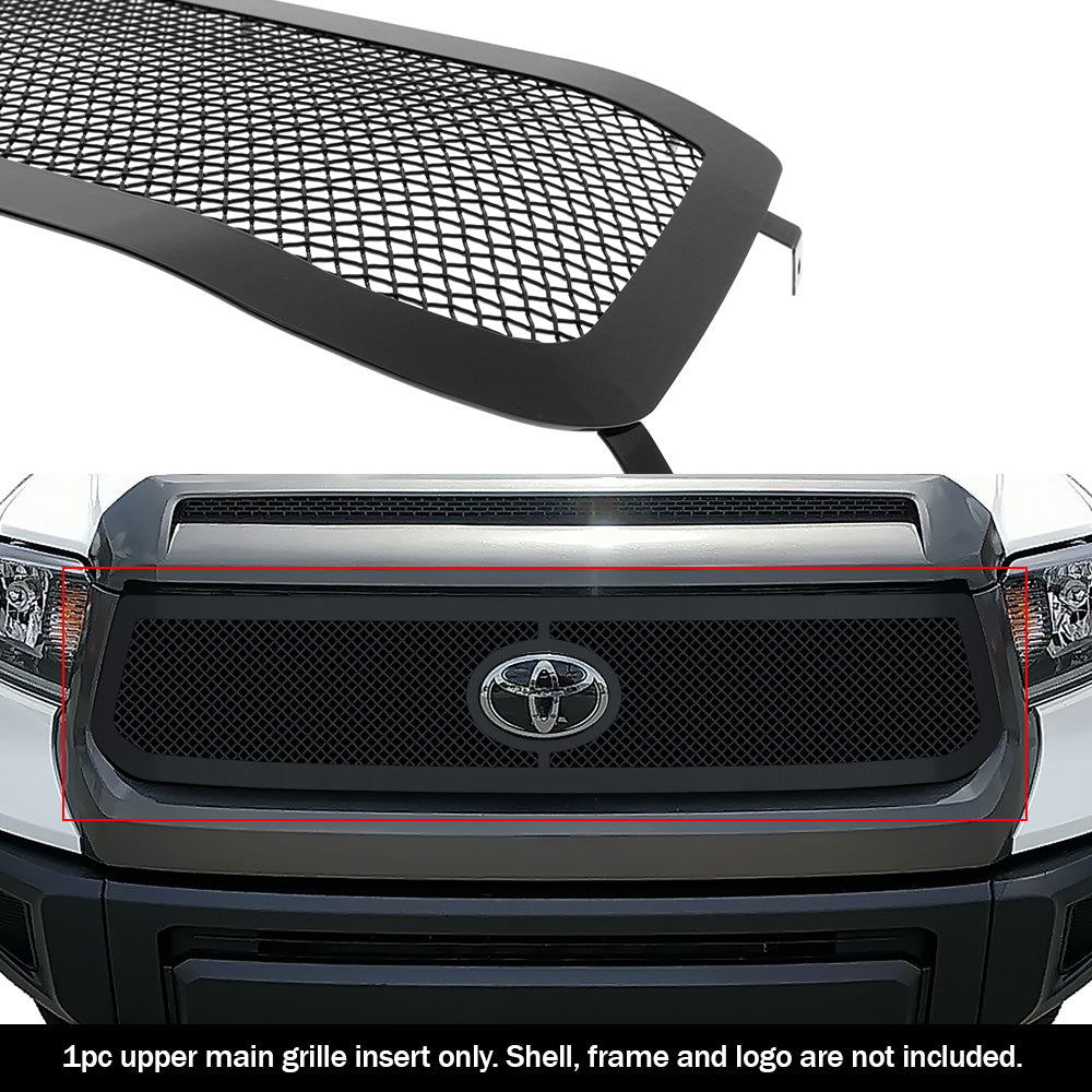 APS GR20GFJ30H Main Upper Black Wire Mesh Grille Fits 2018-2019 Toyota Tundra