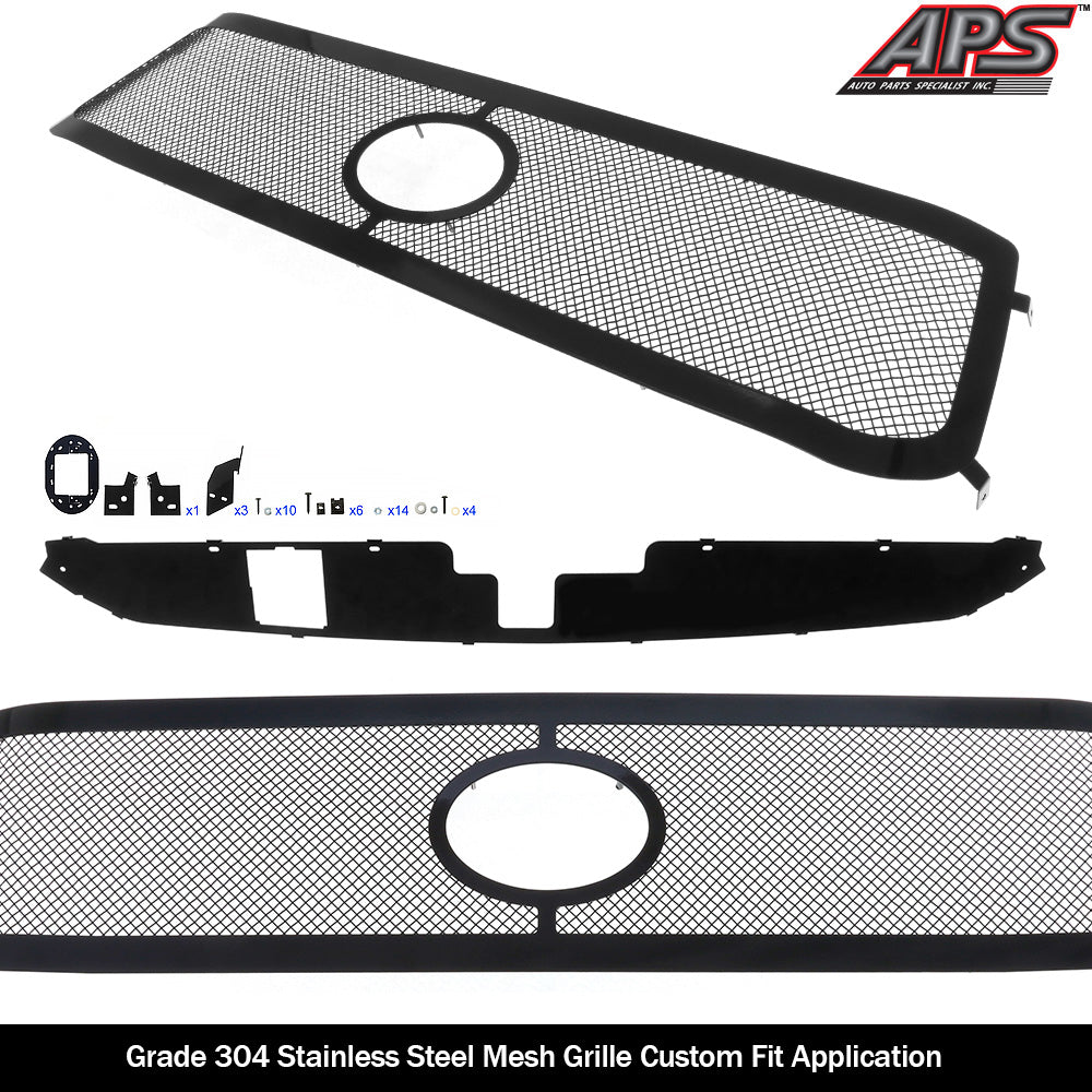 APS GR20GFJ30H Main Upper Black Wire Mesh Grille Fits 2018-2019 Toyota Tundra