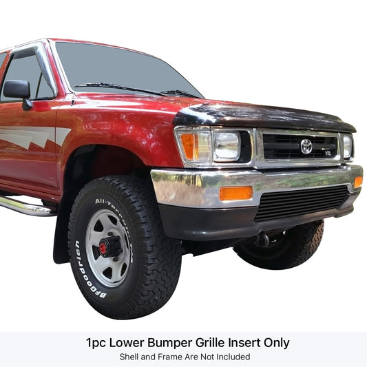 APS GR20HEA21J Lower Bumper Black Stainless Steel Billet Grille Fits 1992-1994 Toyota Pickup