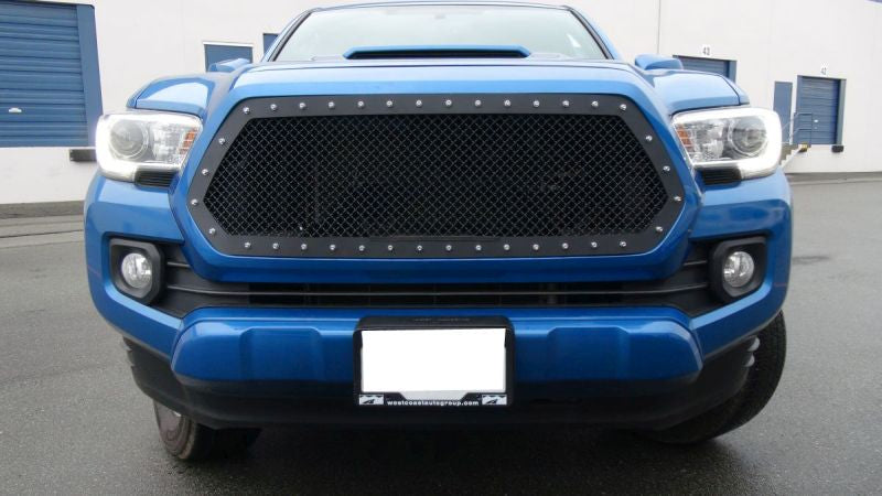 APS GR20LFC58H Main Upper Rivet Grille Fits 2016-2017 Toyota Tacoma