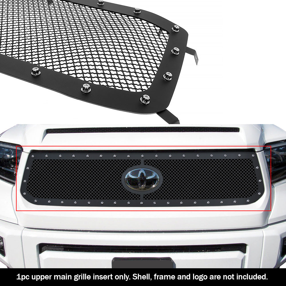 APS GR20LFJ30H Main Upper Rivet Grille Fits 2018-2019 Toyota Tundra