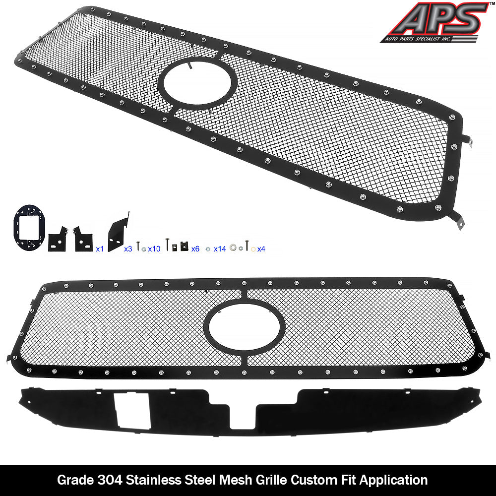 APS GR20LFJ30H Main Upper Rivet Grille Fits 2018-2019 Toyota Tundra