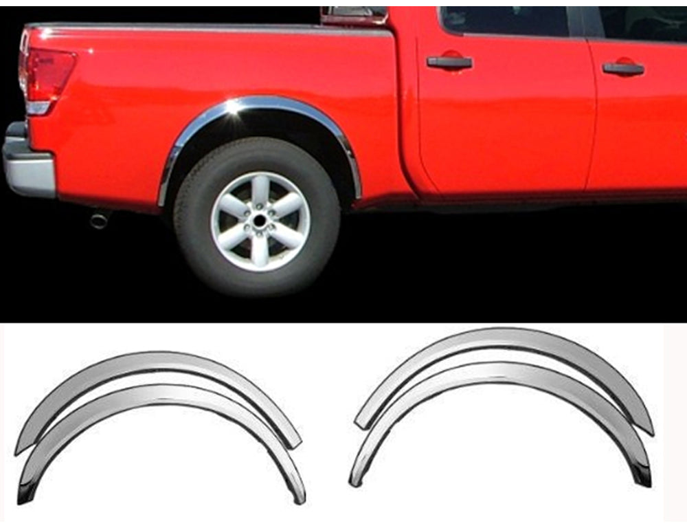 WZ27145 Molded Stainless Steel Wheel Well Fender Trim Molding 4 Pc